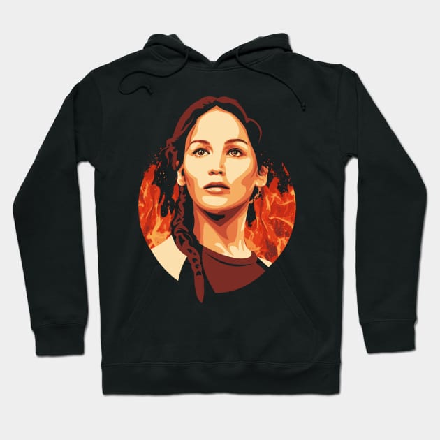 The Girl On Fire Hoodie by TomTrager